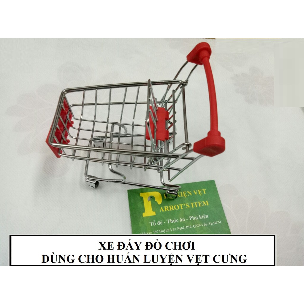 [Mã PET50K giảm Giảm 10% - Tối đa 50K đơn từ 250K] 1 cái XE ĐẨY ĐỒ CHƠI CHO VẸT (DÙNG ĐỂ HUẤN LUYỆN VẸT)
