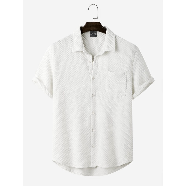 Áo sơ mi nam BASIC chất vải cotton tổ ong mát mịn chống nhăn thoáng khí nhanh khô