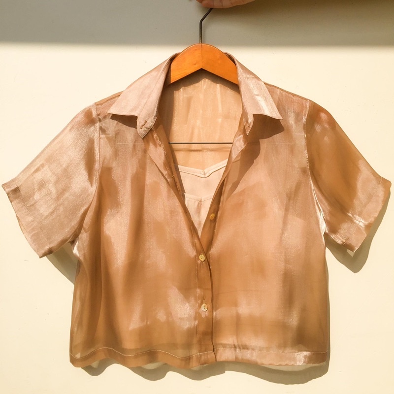 Áo sơ mi croptop Bling Top