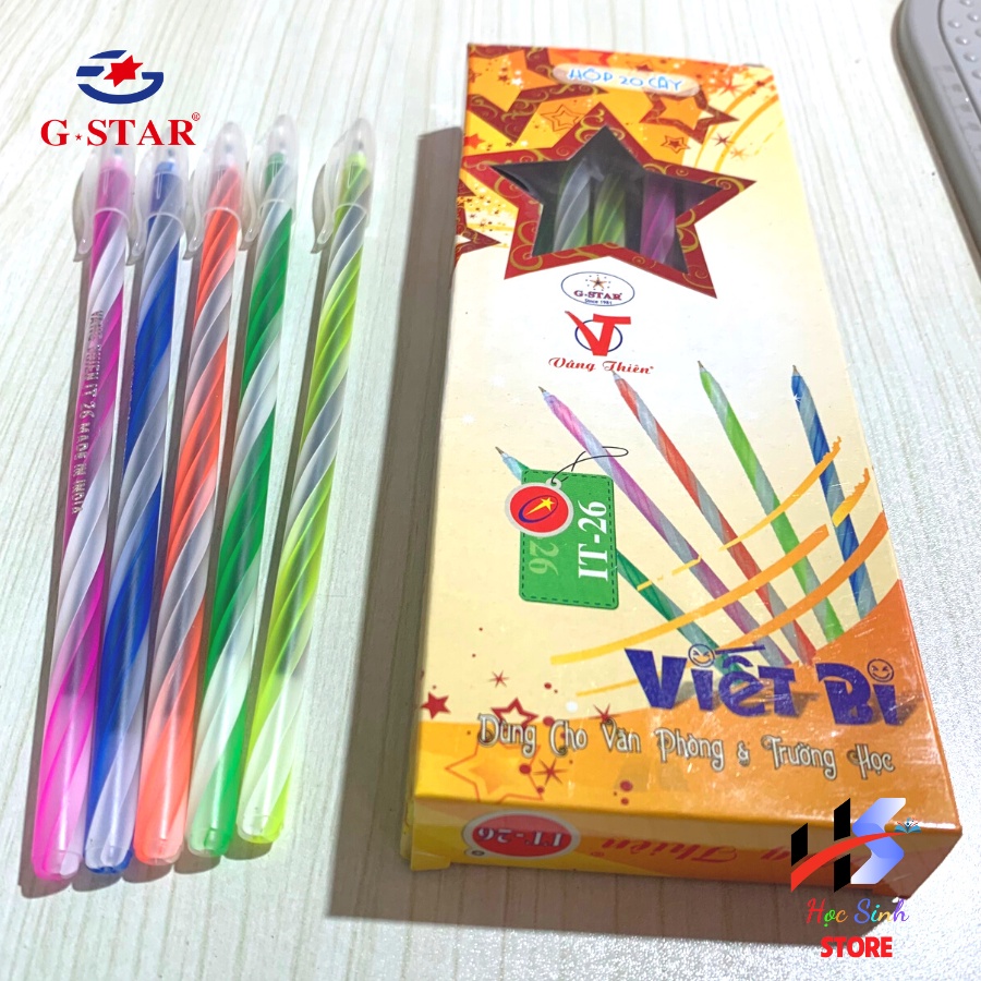 Hộp 20 cây bút viết nến dài mực xanh VT Gstar IT26 ngòi 0.5mm