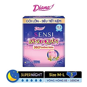 {GÓI TIẾT KIỆM} - BĂNG VỆ SINH BAN ĐÊM DIANA DẠNG QUẦN GÓI 5 MIẾNG SIZE M-L