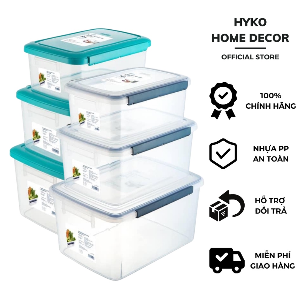 Thùng đựng thực phẩm INOCHI Hokkaido nhựa chữ nhật loại lớn đựng đồ, thực phẩm 10L, 18L, 30L