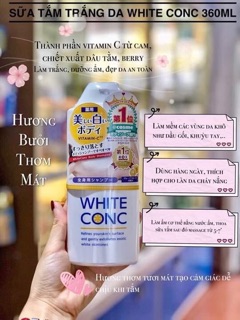 Sữa tắm  trắng da WHITE CONC