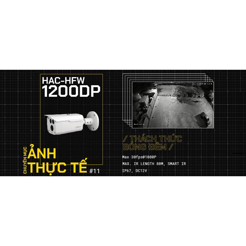 Camera thân trụ 2MP DAHUA HFW 1200DP, 1200dp-s4 (hàng chính hãng Dahua VN)