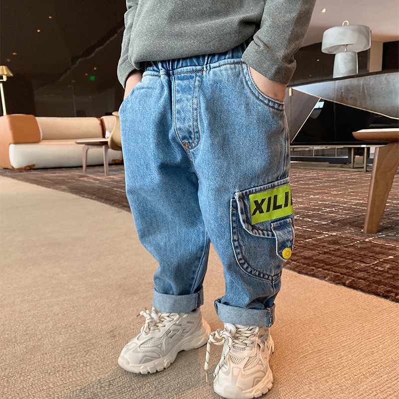 [SALE] QJ50⚡Size 90-130 (9-27kg)⚡Quần jean thụng hãng Xiliba bé trai⚡Thời trang trẻ Em hàng quảng châu freeship