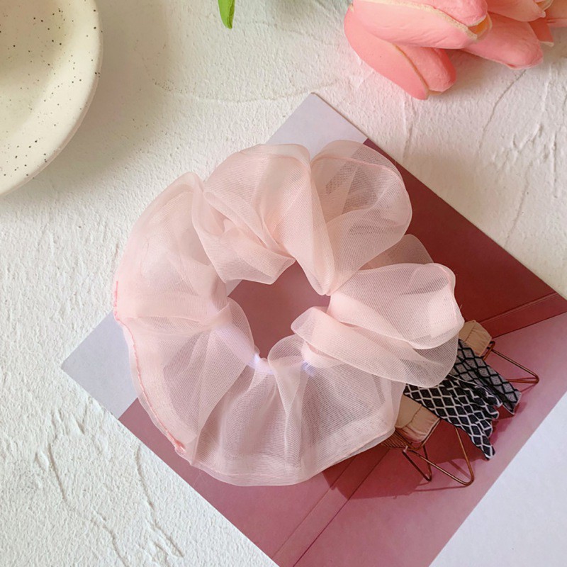 Dây Buộc Tóc Chất Liệu Chiffon Họa Tiết Trái Cây Xinh Xắn Cho Nữ