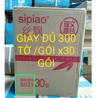 [Loại Đủ 300 Tờ/Gói] COMBO 2 THÙNG GIẤY GẤU ĂN GẤU TRÚC SIPIAO 1 THÙNG 30 GÓI (Gia Rẻ+Giao Hàng Nhanh)