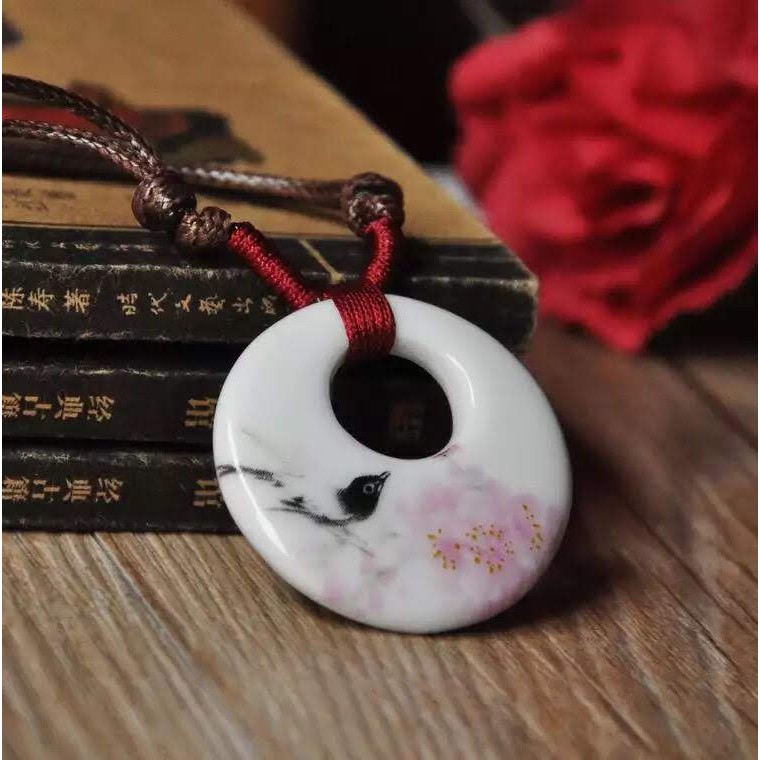 Vòng gốm đeo cổ bình an hàng có sẵn