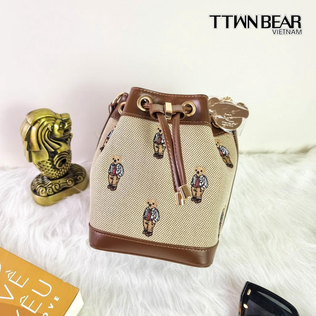 Túi xách nữ TN2976 đeo chéo thời trang công sở đi học đi chơi TTWN BEAR da PVC cao cấp