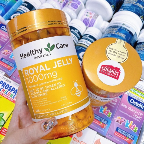 [ Mẫu mới 2022 ] Sữa ong chúa Healthy Care Royal Jelly 1000mg 365 viên