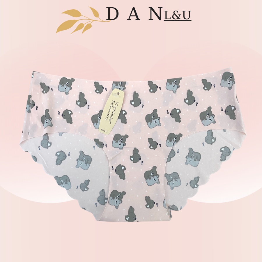 Quần Lót Su Đúc Không Đường May Họa Tiết Xinh Xắn Chất Mát Lịm Thoáng Mát DAN L&amp;U 011