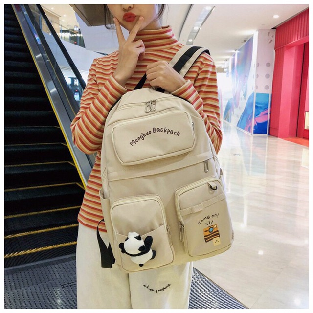 (Tặng gấu)❤️Balo thời trang Hàn Quốc Menghuo Backpack chống thấm