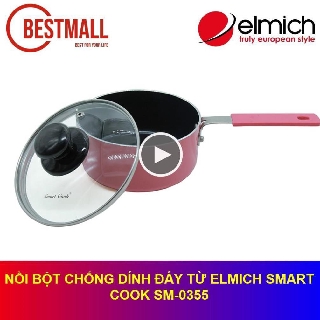 Nồi bột phủ sứ chống dính có vung SmartCook 14cm