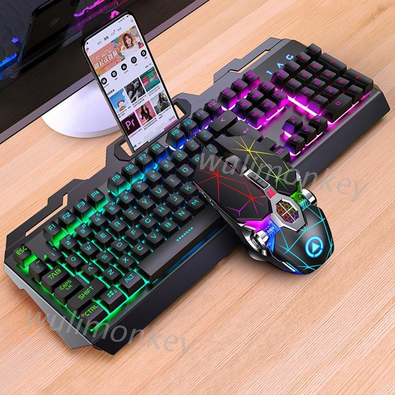 Set Bàn Phím Và Chuột Gaming 104 Phím Rgb Bằng Hợp Kim Nhôm