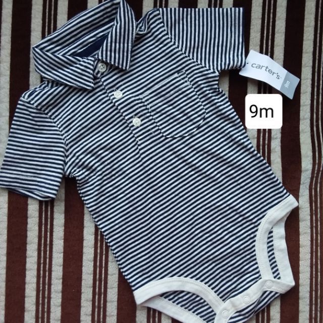 Bodysuit bé trai có cổ hiệu carter's size 9m