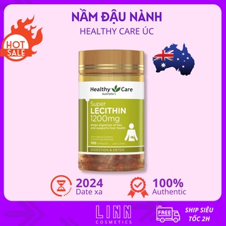 Viên mầm đậu nành Healthy Care Super Lecithin 1200mg Úc, tăng cường nội tiết, đẹp da chống lão hóa
