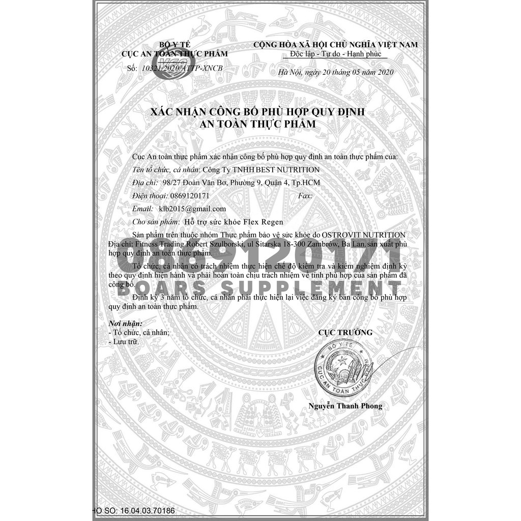 OSTROVIT FLEX REGEN - BỔ SUNG GLUCOSAMINE, VITAMIN D3, K2, MAGNESIUM, VITAMIN B6 GIÚP XƯƠNG CHẮC KHỎE