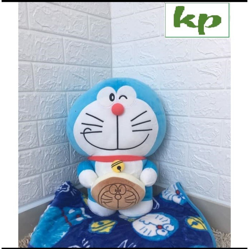 gối mền nỉ 3 in 1 doraemon bánh rán cực xinh