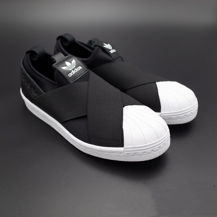 Hàng sẵn sàng 100% nguyên bản Adidas Superstar SLIP ON Giày nam / nữ Giày thể thao BZ0112