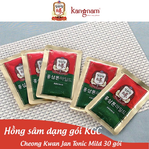 Nước Hồng Sâm Pha Sẵn KGC Cheong Kwan Jang Dạng Gói KRG Tonic Mild 30 gói