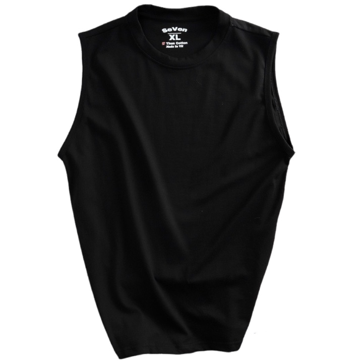 Áo thun nam sát nách SEVEN, áo ba lỗ tập gym form rộng thun cotton