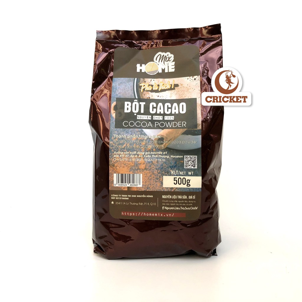 Bột cacao nguyên chất Home Mix 500g - nguyên chất 100%