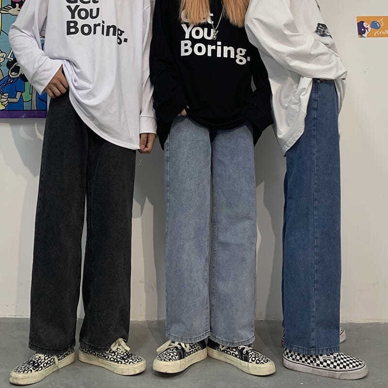 Quần Baggy Nam Jean Dài Quần Ống Rộng Thiết Kế Cá Tính Cho Nam,quần bò nam