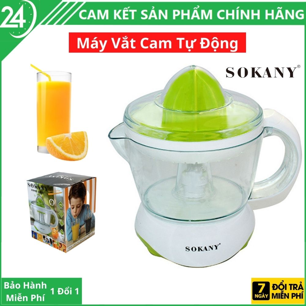 Máy Vắt Nước Cam Tự Động Sokany nhiều tốc độ vắt tiện lợi, dễ dàng vệ sinh, Lỗi 1 đổi 1