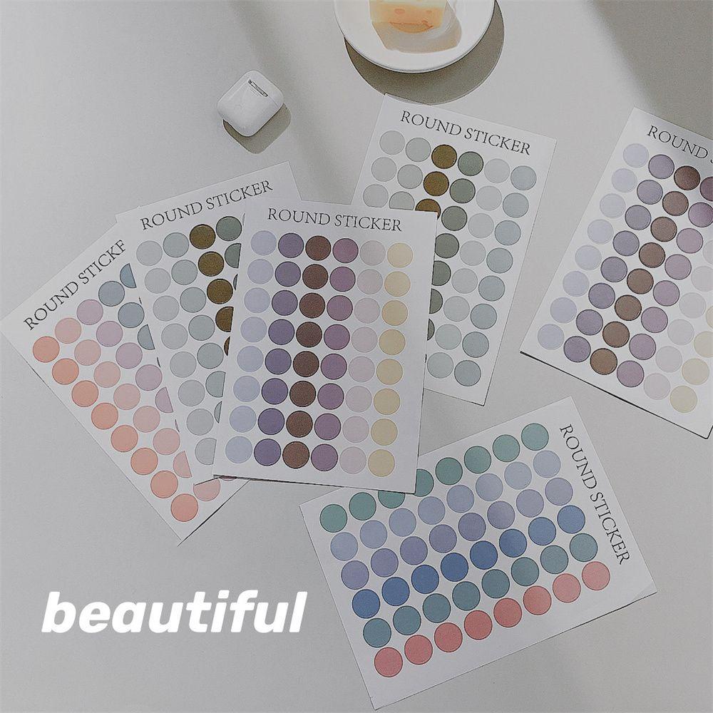 Nhãn Dán Chấm Tròn Họa Tiết Hoạt Hình Chống Nước Trang Trí Sổ Tay