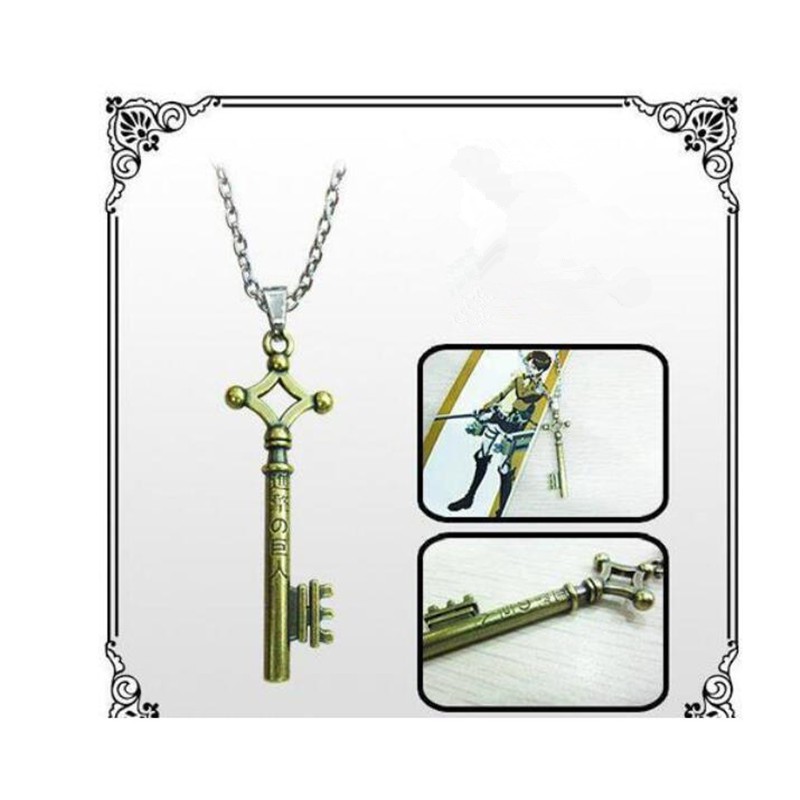 Vòng cổ Mặt Hình Anime Attack On Titan Eren Shingeki No Kyojin Phong Cách Cổ Điển Thời Trang Cho Nam fj052