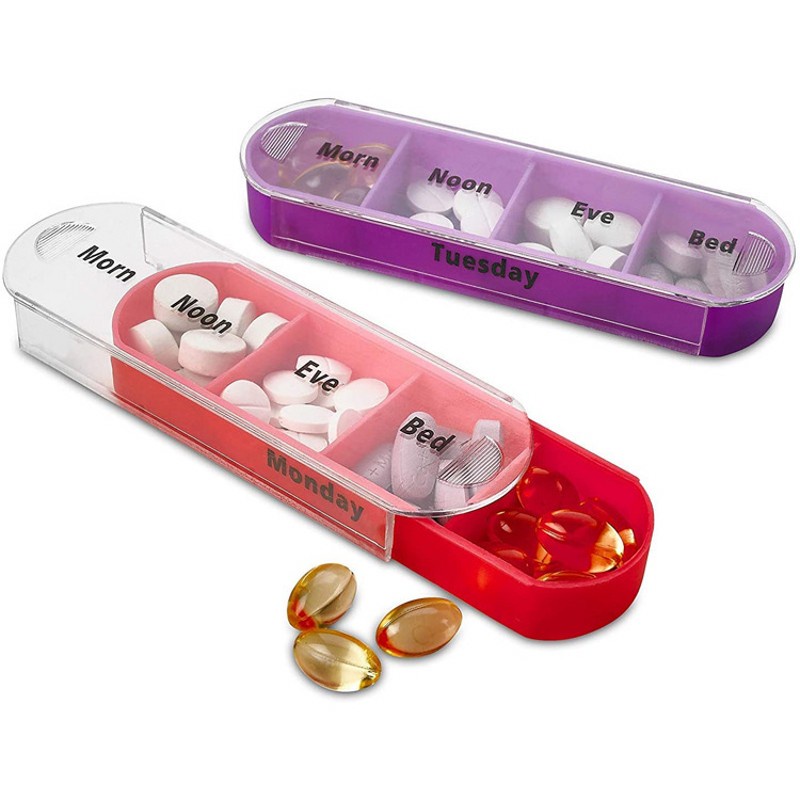Hộp Đựng Thuốc 7 Ngày/ 4 Ngày Bằng Nhựa Nhiều Màu Sắc