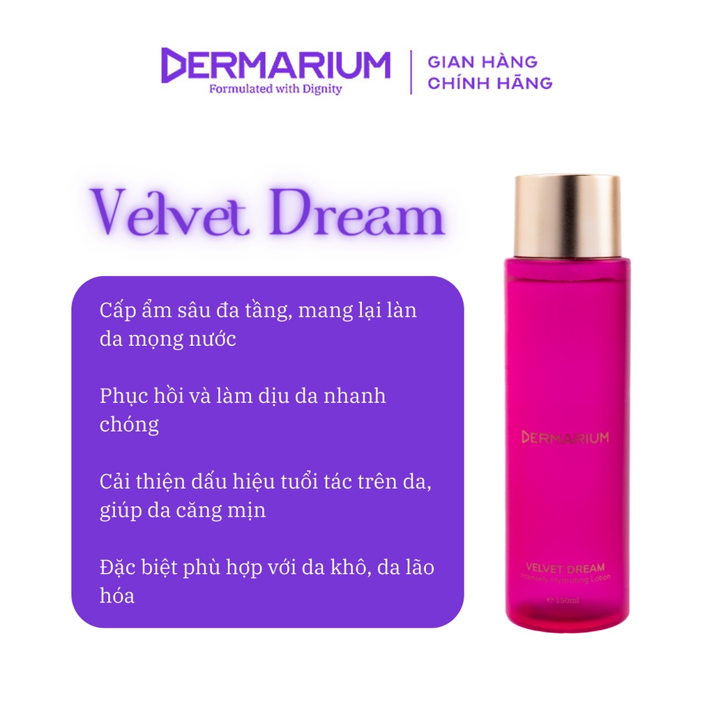 Dermarium Velvet Dream - Cấp nước đậm sâu cho làn da căng bóng