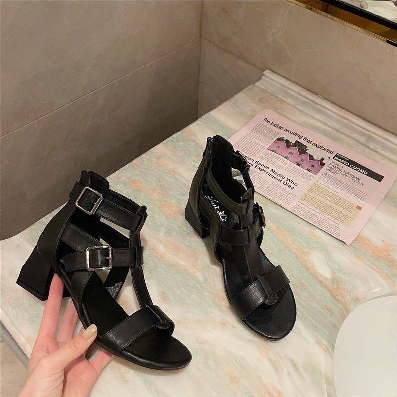 Sandal rọ MAILIAA quai da gót vuông 5 phân