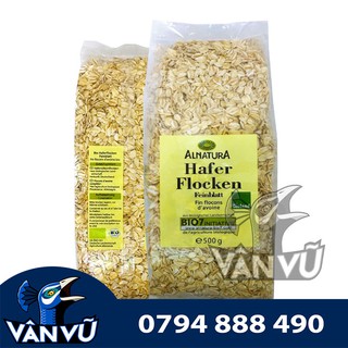 Yến Mạch Nguyên Chất Hữu Cơ Đức Bio Alnatura Hafer Flocken Giảm Cân Cán Dẹp Gói 500g