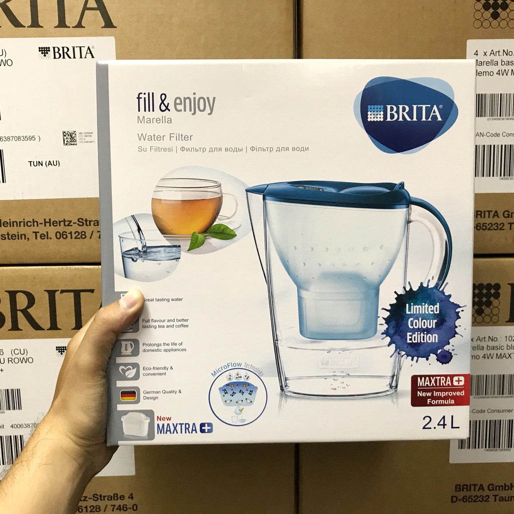 Bình lọc nước BRITA Marella Basic - 2,4L (có sẵn 1 lõi lọc Maxtra Plus)