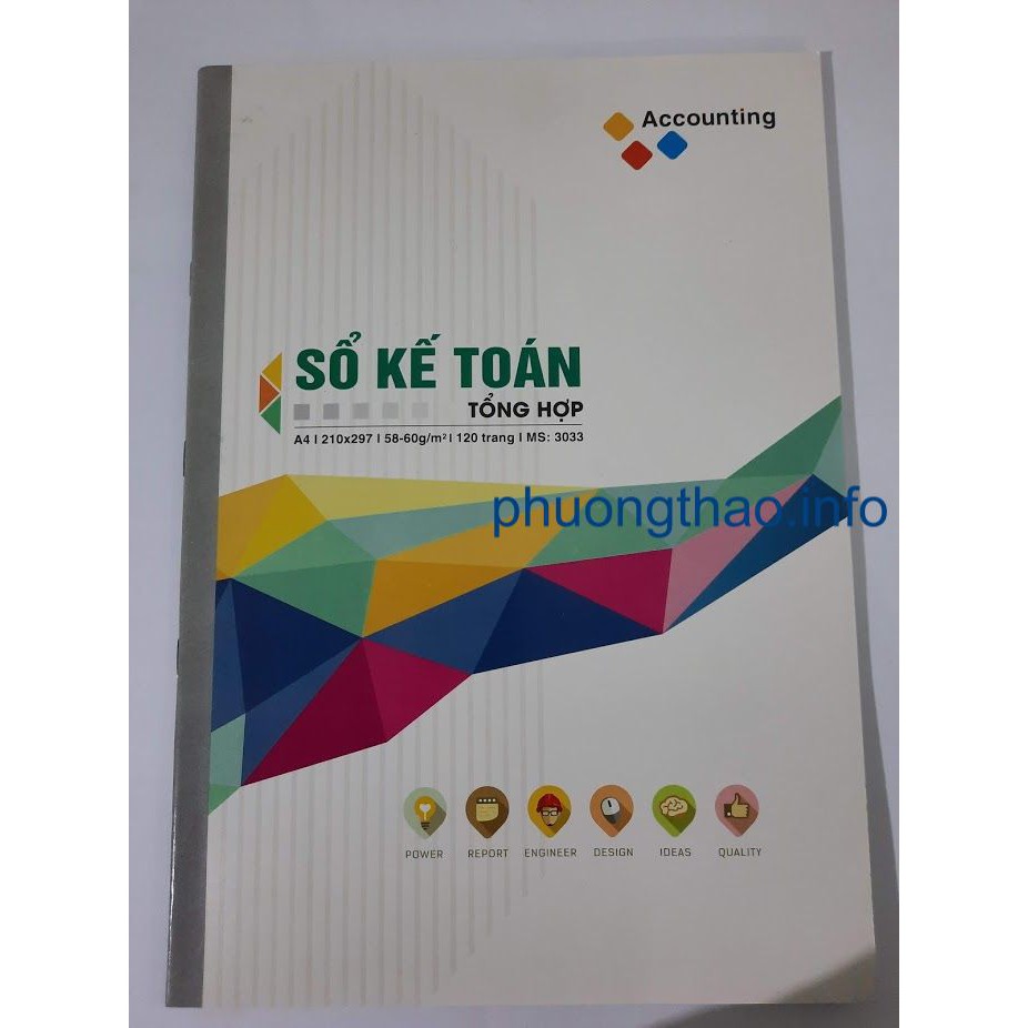 Sổ kế toán tổng hợp 120tr - 200tr - 320tr.