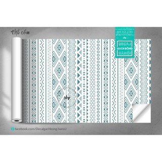 DECAL TRANG TRÍ TẾT HOA VĂN THỔ CẨM