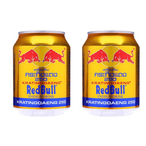 02 lon bò cụng thái Red Bull - lon 250ml