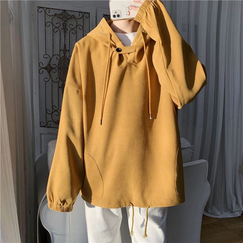 Áo Khoác Hoodie Màu Trơn Dáng Rộng Thời Trang Hàn Quốc 2022 Cho Nữ