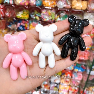 Charm gấu trắng - đen - hồng