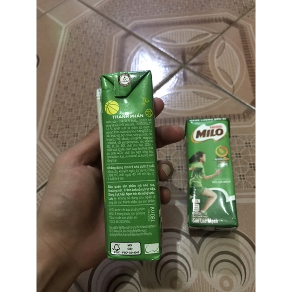 SỮA MILO LÚA MẠCH NESTLE THÙNG TO 48 HỘP 180ML