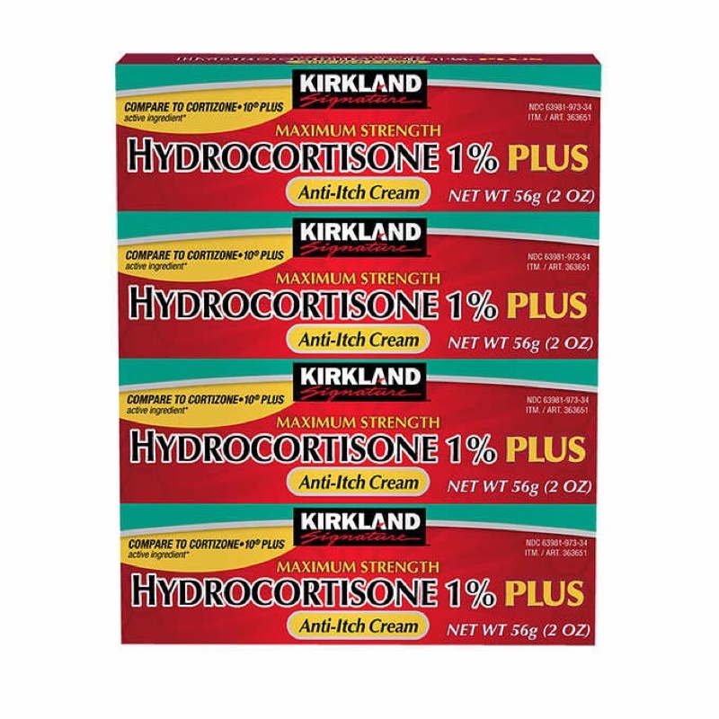 Kem bôi ngứa & dị ứng Kirkland Hydrocortisone 1% Plus Mỹ