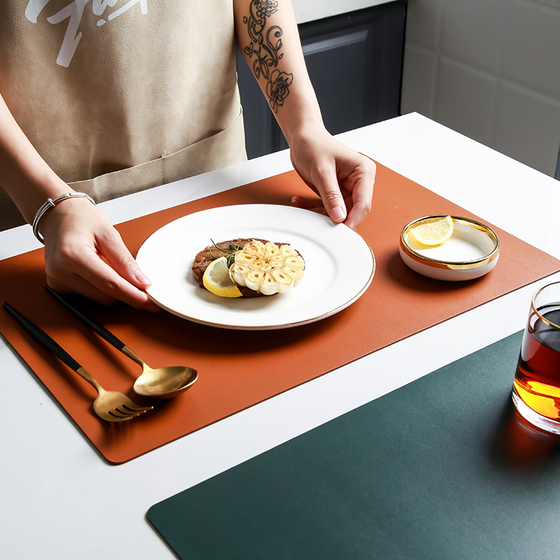 Thảm Lót Bàn Ăn Chất Liệu Da Pu Chống Thấm Nước Chịu Nhiệt Tốt