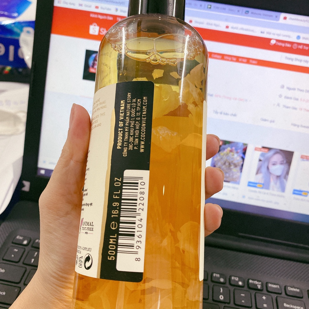 Nước tẩy trang hoa hồng The Cocoon 500 mL