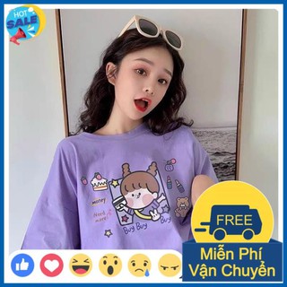 😂giá sốc😂 áo thun croptop nữ hình đáng yêu , áo thời trang nữ mẫu mới ovesize