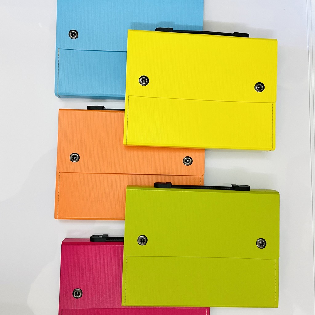 Cặp tài liệu A4 12 ngăn nhựa dày cao cấp có quai xách nhiều màu sắc U6161