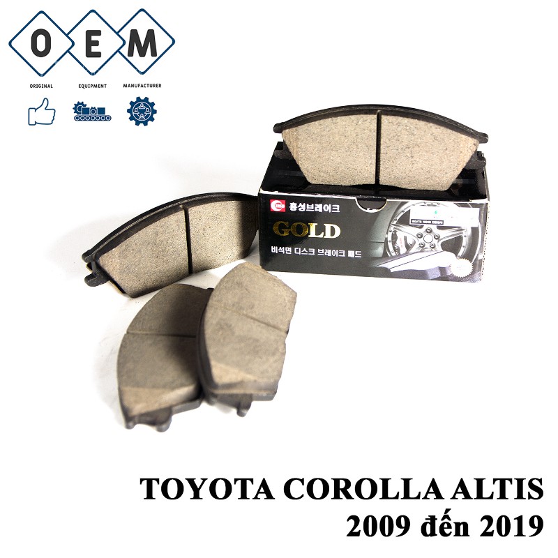 Má phanh trước xe TOYOTA COROLLA ALTIS 2009 đến 2019