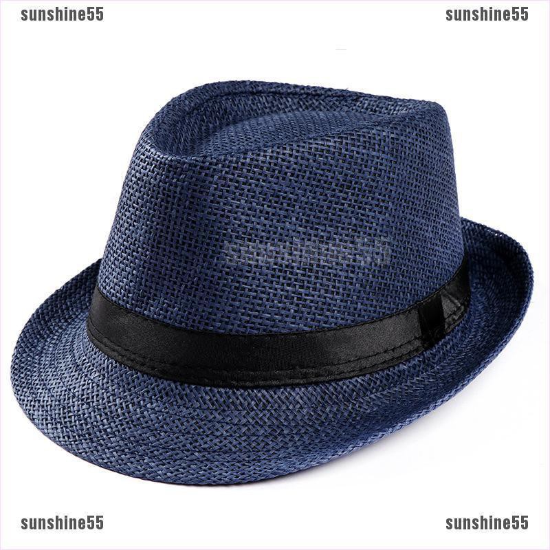 Mũ cao bồi mềm vành rộng bằng rơm cá tính cho nam nữ