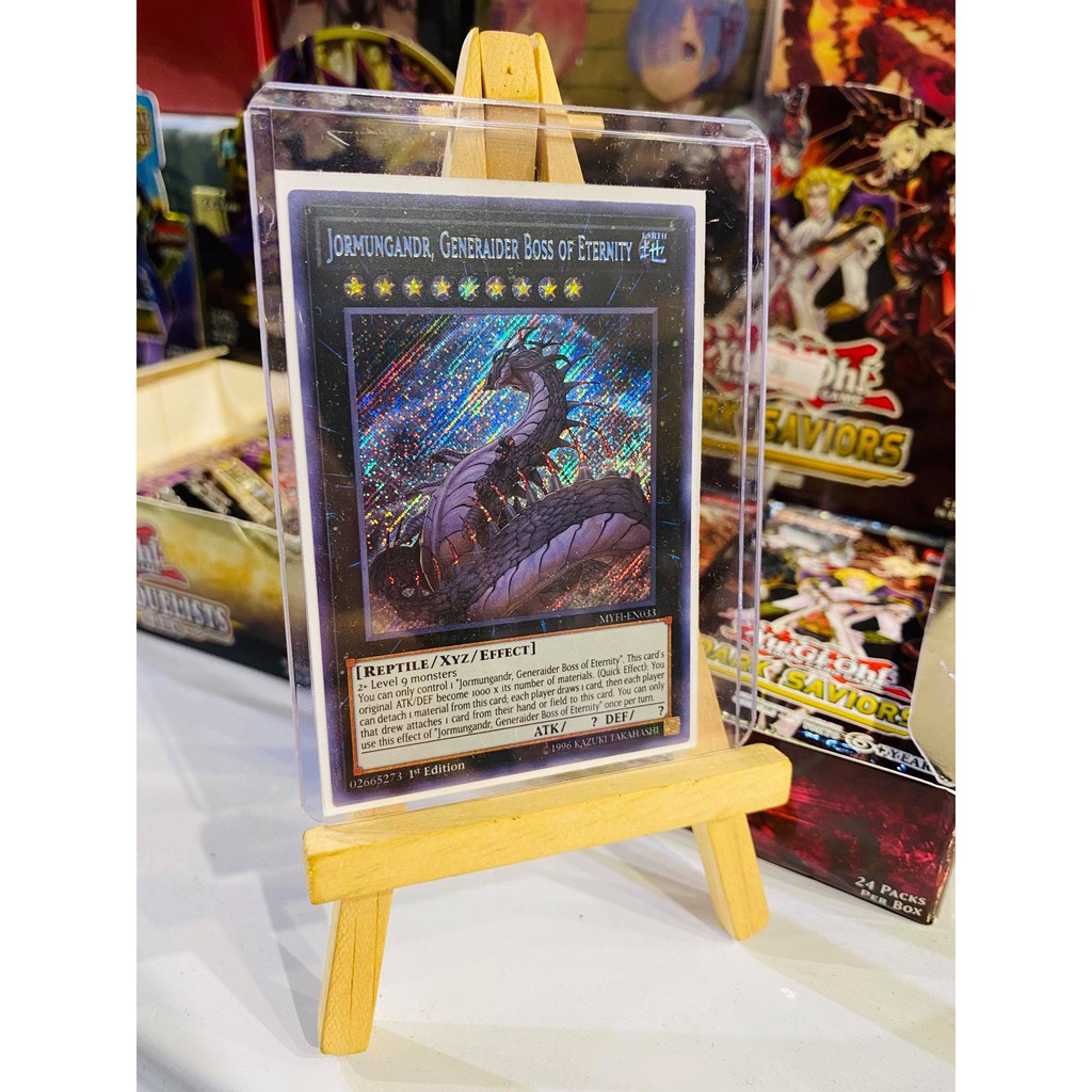 Lá bài thẻ bài Yugioh Jormungandr, Generaider Boss of Eternity – Secret Rare - Tặng bọc bài nhựa bảo quản