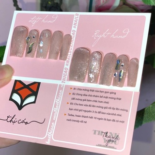 [ Nails Box] Móng tay úp giả mắt mèo